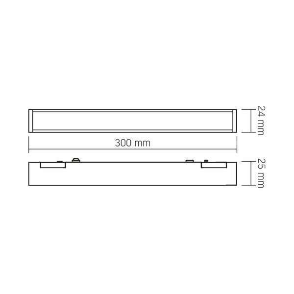 Светильник МАГНИТНЫЙ трековый VIDEX LD430B 10.5W 30cm 4000K 48V Black 28027 фото