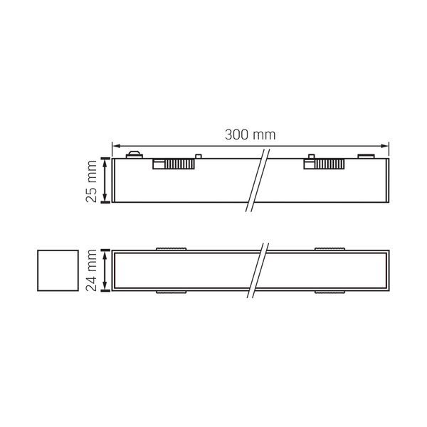 Світильник МАГНІТНИЙ трековий VIDEX LD430B 10.5W 30cm 4000K 48V Black 28027_V фото