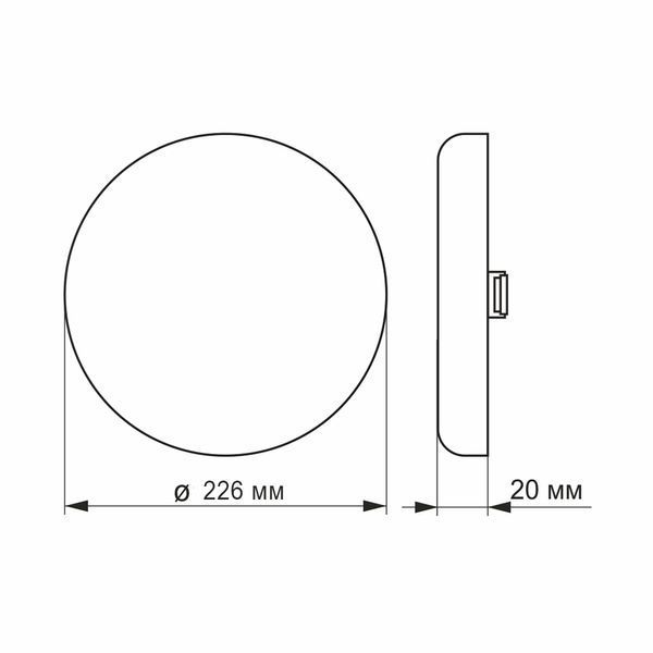 LED светильник безрамочный круглый VIDEX 33W 4100K 25144 фото