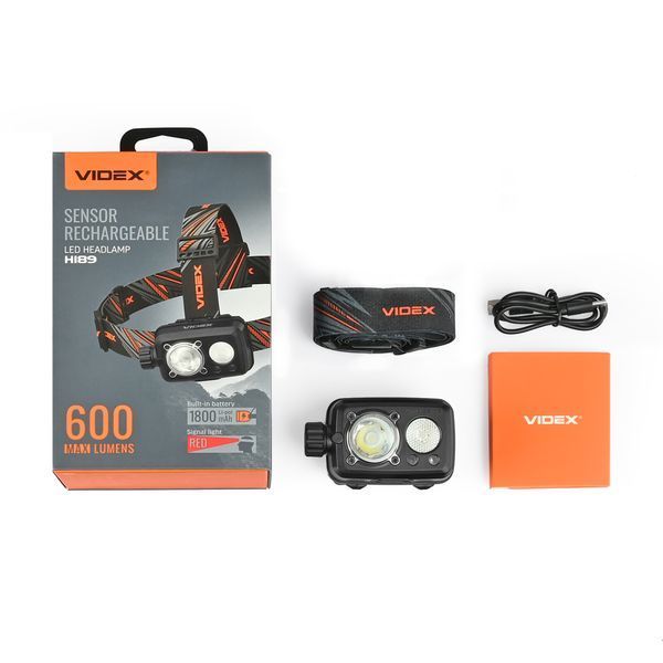 Налобний світлодіодний ліхтарик VIDEX VLF-H189 600Lm 5000K 28364 фото