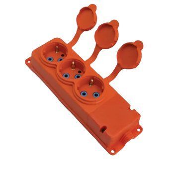Колодка каучукова помаранчева 3-а 16A 250V Teb Elektrik 221-000-301 фото