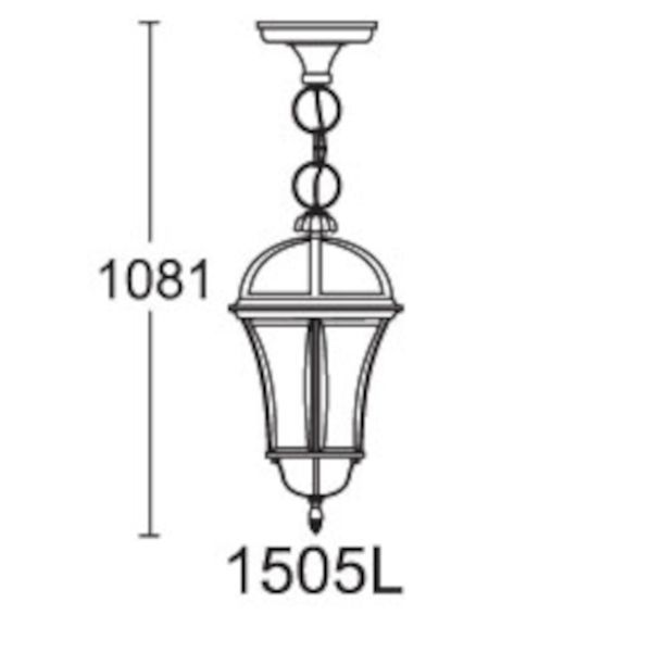 Світильник вуличний підвісний Lusterlicht Real II 1505L Е27 7343 фото