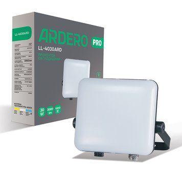 Світлодіодний прожектор Ardero LL-4030ARD PRO 30Вт 6500K чорний A-80226 фото
