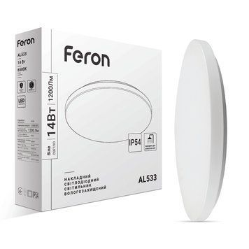 Світлодіодний накладний світильник Feron AL533 14Вт 6500K білий F-40220 фото