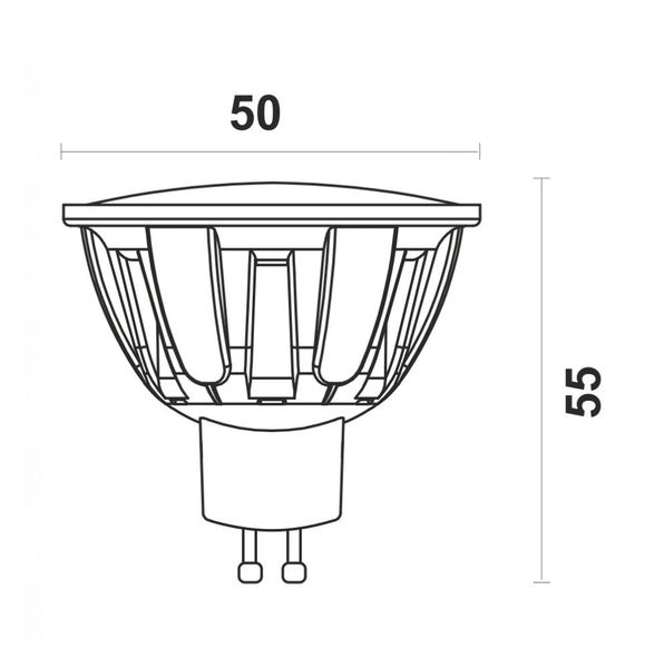 Лампа світлодіодна точкова Ultralight MR16 6Вт N GU10 49147 фото