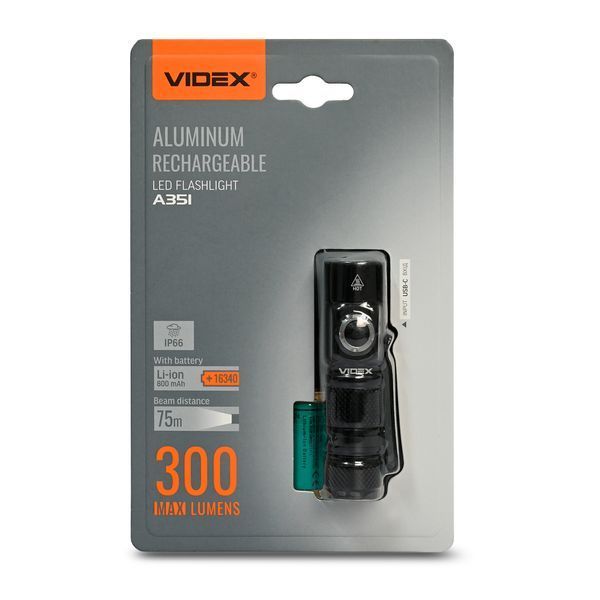 Портативний світлодіодний ліхтарик VIDEX VLF-A351 300Lm 5000K 28357 фото