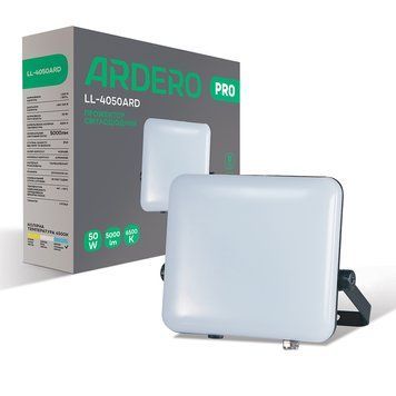 Світлодіодний прожектор Ardero LL-4050ARD PRO 50Вт 6500K чорний A-80227 фото