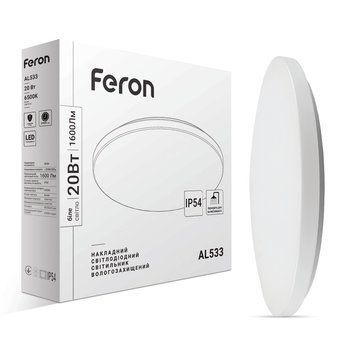 Світлодіодний накладний світильник Feron AL533 20Вт 6500K білий F-40221 фото