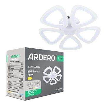 Світлодіодний накладний світильник Ardero AL6555ARD CLOVER 50Вт 5000K білий A-80500 фото