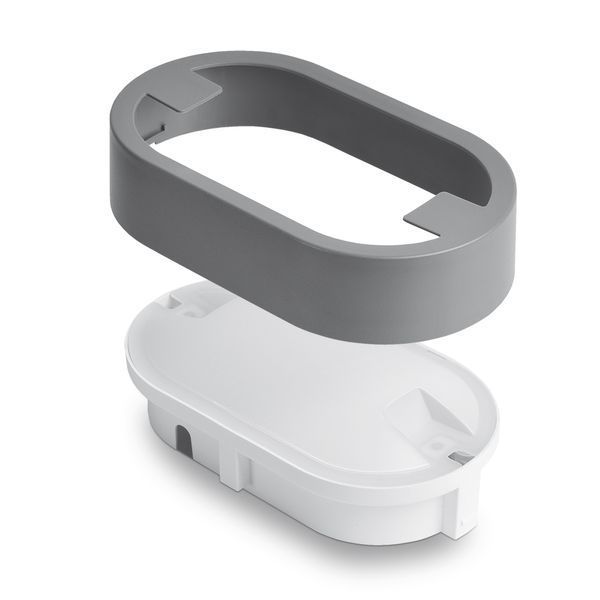 LED світильник IP65 овальний VIDEX 15W 5000K сірий 25805 фото