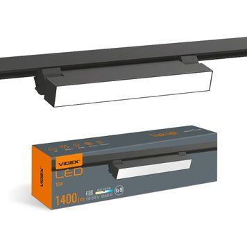 LED светильник трековый VIDEX TR05 15W 4100K 220V черный 28195 фото