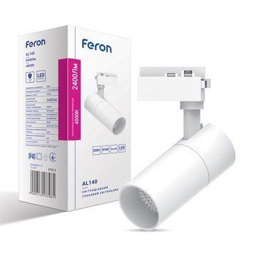 Світлодіодний трековий світильник Feron AL140 30Вт 4000K білий F-41613 фото