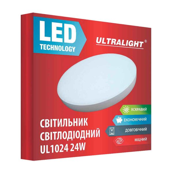 Світильник світлодіодний стельовий "таблетка" Ultralight UL 1024 24Вт 49419 фото