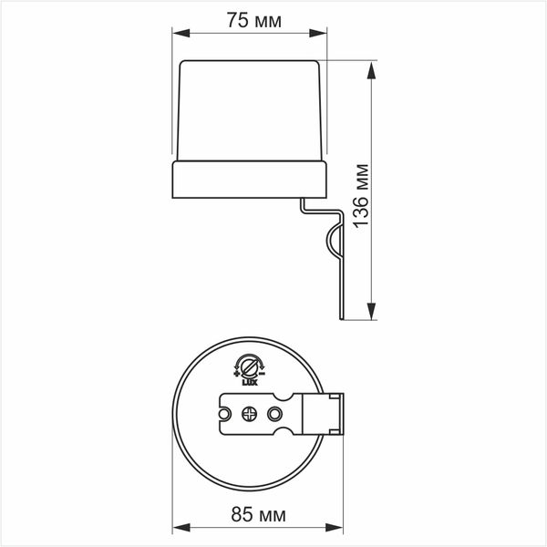 Датчик освітленості VIDEX VL-SN03 25A 220V фотометричний VL-SN03 фото