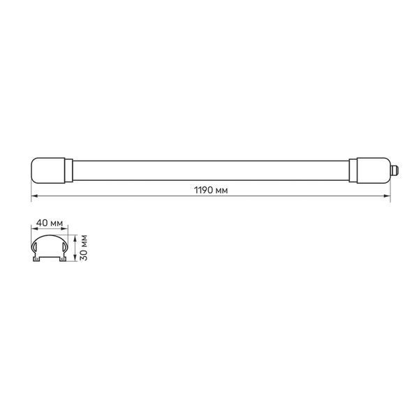 LED светильник IP65 линейный TITANUM 36W 1.2М 6500K 26707 фото