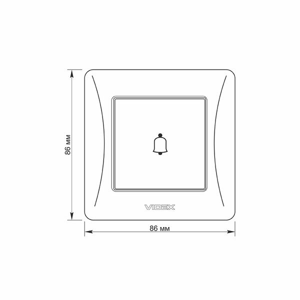 Кнопка дзвінка VIDEX BINERA біла VF-BNDB1-W фото