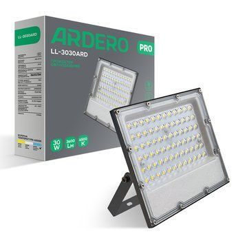 Світлодіодний прожектор Ardero LL-3030ARD PRO 30Вт 6500K сірий A-80026 фото