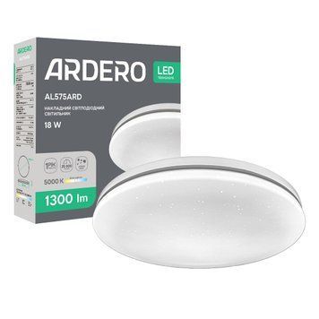 Світлодіодний накладний світильник Ardero AL575ARD SILVER 18Вт 5000K A-80694 фото
