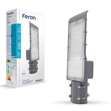 Світлодіодний консольний світильник Feron SP3031 30Вт 6500K сірий F-32576 фото