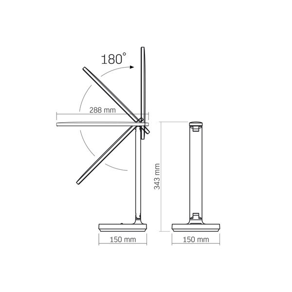 LED настольная лампа с аккумулятором VIDEX VL-TF16W 5W 1800-5000K 27466_V фото