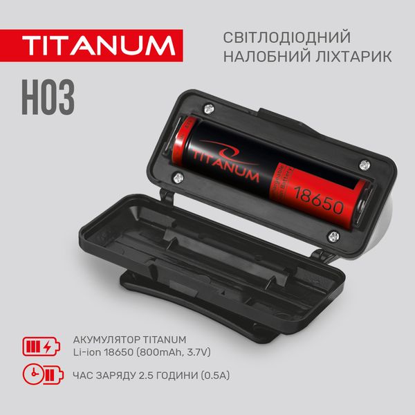 Налобный светодиодный фонарик TITANUM TLF-H03 180Lm 6500K 27326_V фото