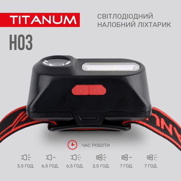 Налобный светодиодный фонарик TITANUM TLF-H03 180Lm 6500K 27326_V фото