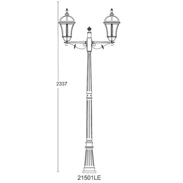 Светильник уличный столб Lusterlicht Real II 21501LE Е27 6411 фото