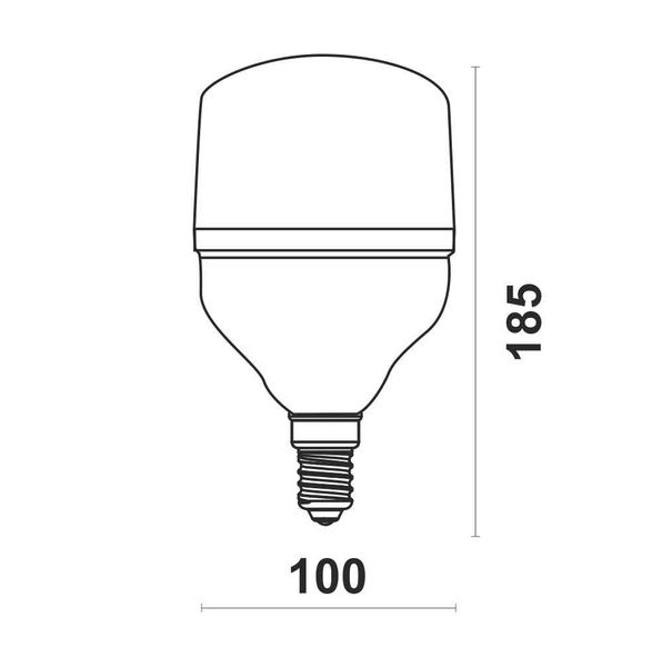 Потужна світлодіодна лампа Ultralight T100 30Вт N E27/E40 50663 фото