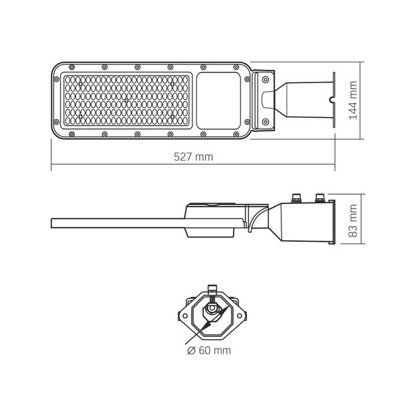 LED ліхтар вуличний VIDEX IP65 SLE17 100W 11000Lm 5000K 220V 27955_V фото