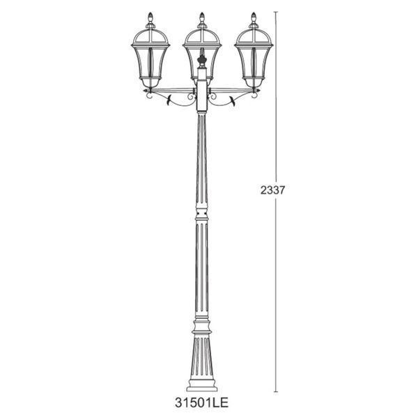 Светильник уличный столб Lusterlicht Real II 31501LE Е27 7180 фото