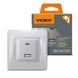 Розетка USB-A+USB-C PD20W серебряный шелк VIDEX BINERA 28202 фото 1