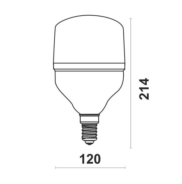 Мощная светодиодная лампа Ultralight T120 40Вт D E27/E40 50664 фото