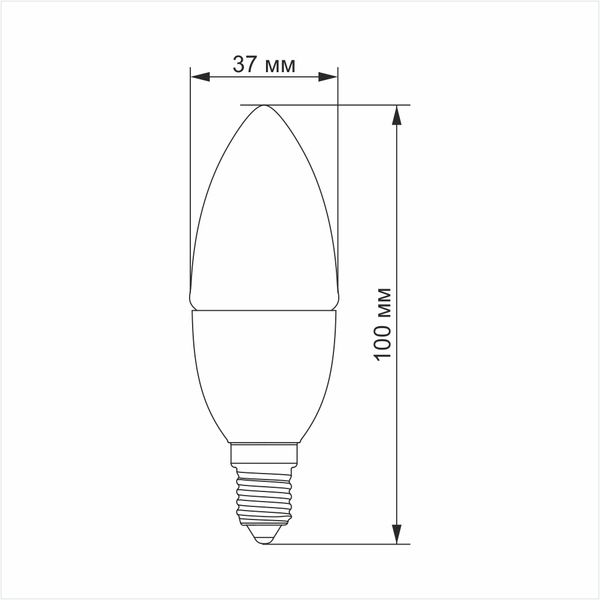 LED лампа TITANUM C37 6W E14 3000K 25678_T фото