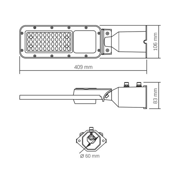 LED фонарь уличный VIDEX IP65 SLE17 30W 3300Lm 5000K 220V 27957_V фото