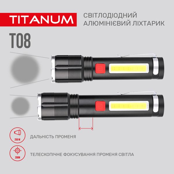 Портативный светодиодный фонарик TITANUM TLF-T08 700Lm 6500K 27323_T фото