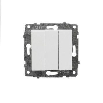 Механізм вимикача 3-клв. білий GRANO Ovivo Electric 600-000201-254 фото
