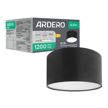 Світлодіодний накладний світильник Ardero AL544 10Вт 4000K чорний A-80688 фото