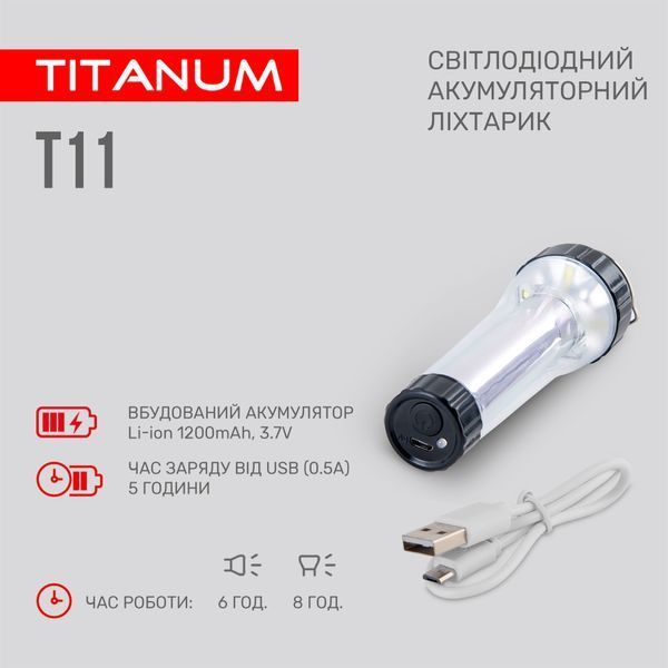 Портативный светодиодный фонарик TITANUM TLF-T11 27417 фото