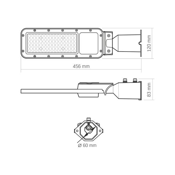 LED ліхтар вуличний VIDEX IP65 SLE17 50W 5500Lm 5000K 220V 27956_V фото