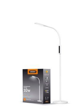LED торшер напольный белый VIDEX VL-TF0701W 10W 3000-5500K 25046 фото