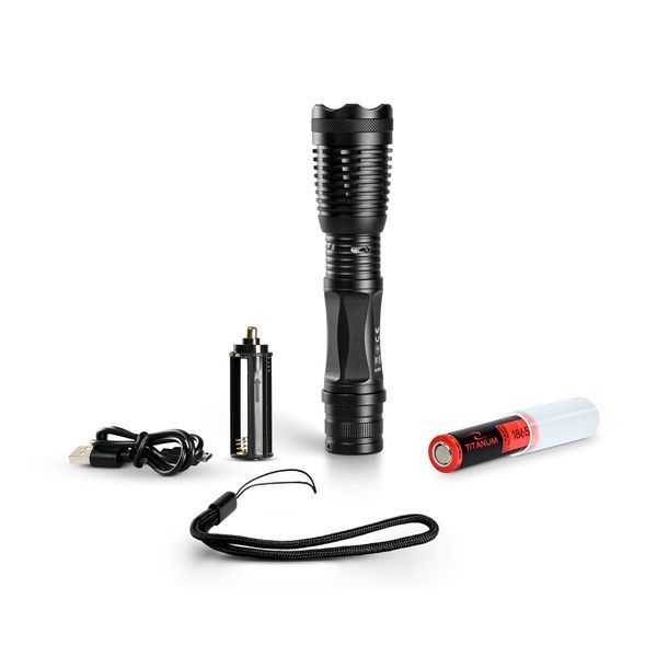 Портативний світлодіодний ліхтарик TITANUM TLF-T12 350Lm 5000K Black 27511 фото