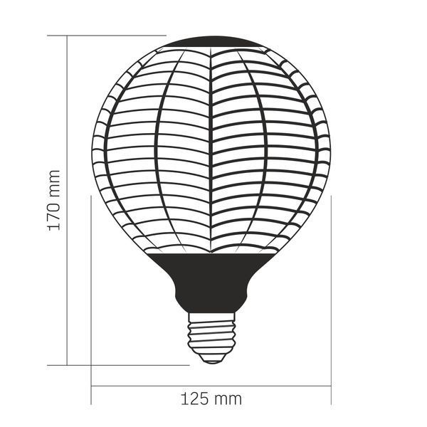 LED лампа VIDEX Filament VL-DG125BN 6W E27 1800K Black Magician pine needles 27619 фото