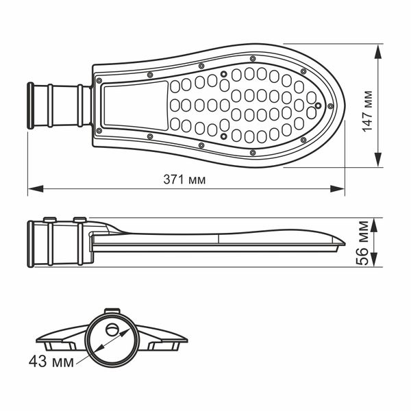 LED ліхтар вуличний VIDEX IP65 30W 5000K VL-SLE15-305 26456_V фото