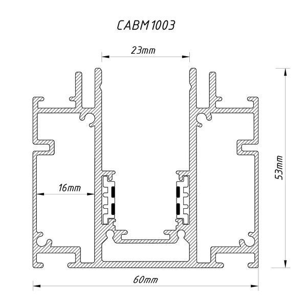 Шинопровід Ardero CABM1003 чорний встраиваемый 2м A-80142 фото