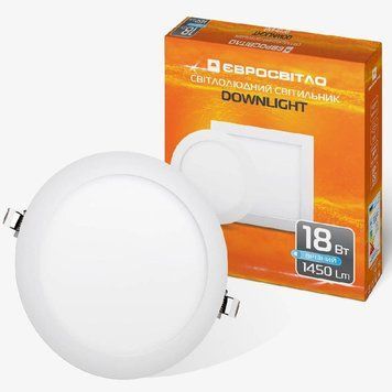 Світильник точковий врізний Євросвітло 18Вт коло LED-R-225-18 4200К 2100002265570 фото