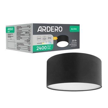 Світлодіодний накладний світильник Ardero AL544 20Вт 4000K чорний A-80690 фото