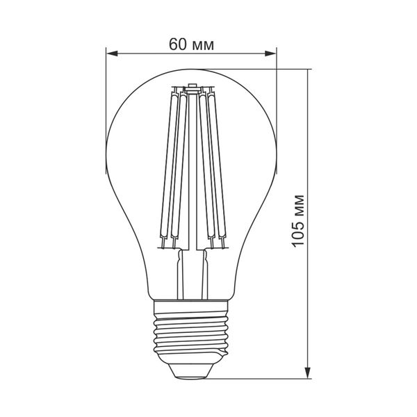 LED лампа TITANUM Filament A60 7W E27 2200K бронза 25521_T фото