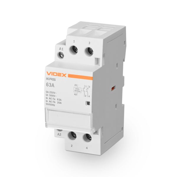 Модульний контактор 2п 63А 2НВ VF-RS-MC2O-63 VIDEX RESIST VF-RS-MC2O-63 фото