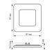 LED светильник встроенный квадрат VIDEX 3W 5000K 24625 фото 3