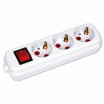 Колодка 3 гнезда с заземлением и кнопкой Teb Elektrik 200-300-302 фото